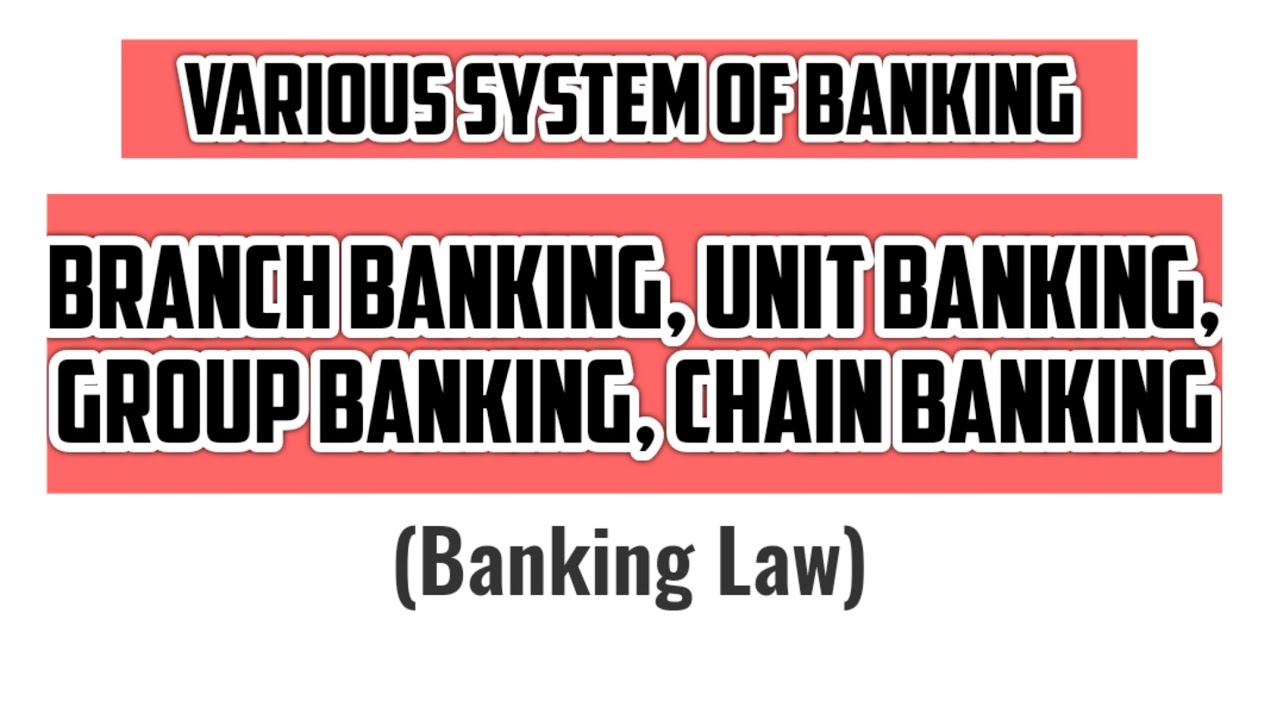 Banking System Various System Of Banking Branch Banking Unit Banking System Various System Of Banking Branch Banking Unit
