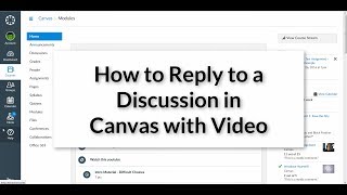 Celebrity Reply to a discussion post with video in Canvas LMS - tutorial for students Profile