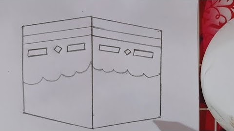 kaba drawing tutorial | how to draw An kaba 3×3 dots easy| Makkah drawing easy