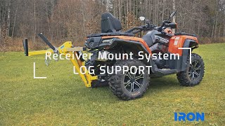 RECEIVER MOUNT LOG SUPPORT (ATV / UTV attachment) IRON BALTIC