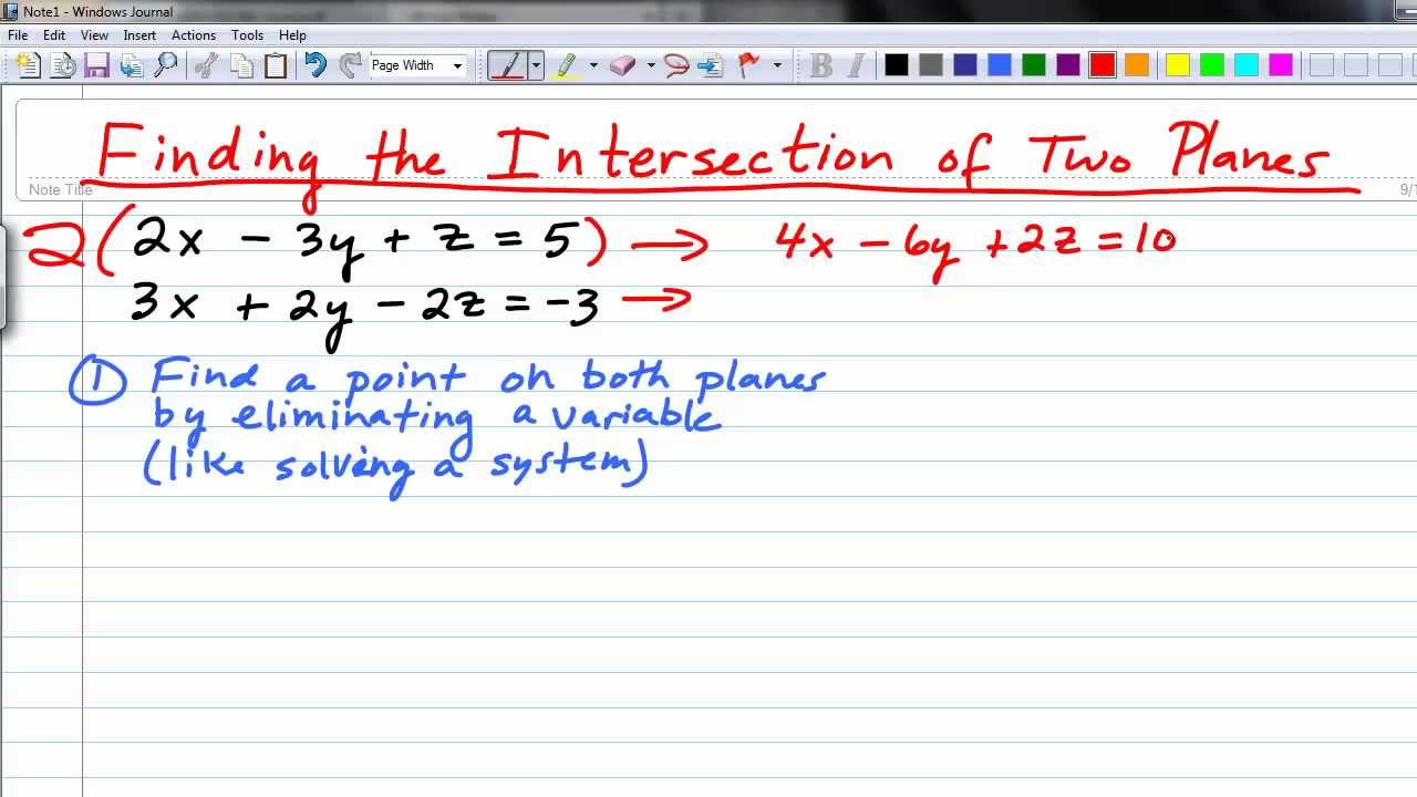 How do you find the intersection of two lines?