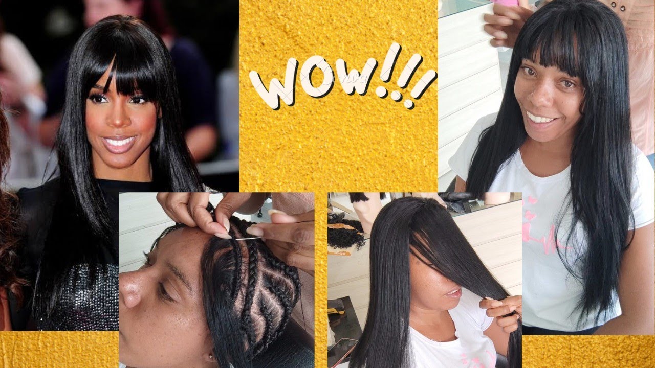 Franja Estilo Kelly Rowland😍 Colocação de Entrelace Com Franja