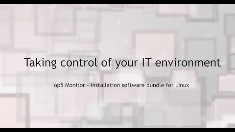 Software Bundle Installation of op5 Monitor