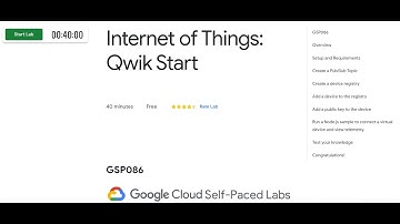 GSP086 Internet of Things Qwik Start