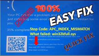 Quick Fix: win32kfull.sys BSOD Error|Stop Code APC INDEX MISMATCH|Blue Screen Error | Windows 10 PC