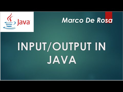 Input/Output In Java - YouTube