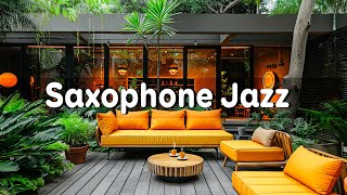 Exquisite Saxophone Jazz Music ☕ Garden Coffee Space & Relaxing Soft Jazz Music for Work and Sleep.