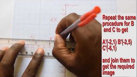 Reflection through the lines x =0 and y-x = 0