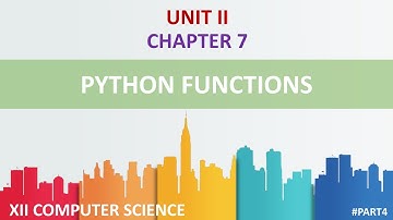 XII CS| CHAPTER 7 # PART4