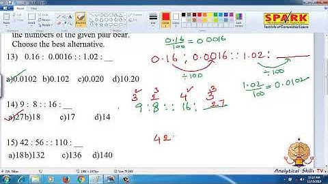 Number Analogy || Questions 13 - 16 || Spark Institute || Easy Arithemetic || Krishna Sir