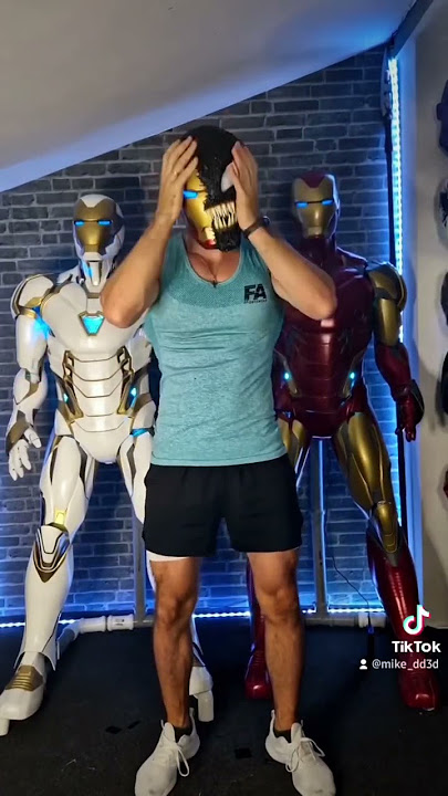 3D printed Venom   Iron Man MK 85 helmet mashup / variant | Tags: Cosplay, printing, STL, Mark LXXXV