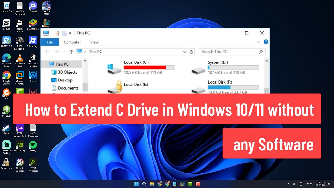 Software Extend Driver How to Extend C Drive in Windows 10/11 without any Software (2025 ...