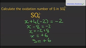 How to calculate the oxidation number of S in Sulfate ion (SO42-).