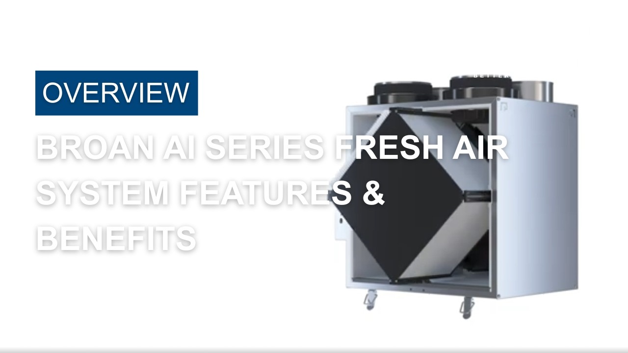 B180E75RT Broan® AI Series 180 CFM Energy Recovery Ventilator (ERV)