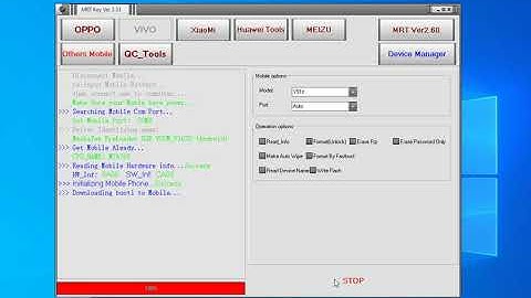 VIVO Y91C (1820) Unlock password MRT Dongle