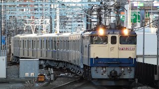 EF65 2085牽引　横浜市営地下鉄4000形4681F+10000形2B 甲種輸送　桜木町駅通過シーン
