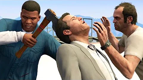 GTA V PC Franklin Kills Trevor And Michael (Editor...