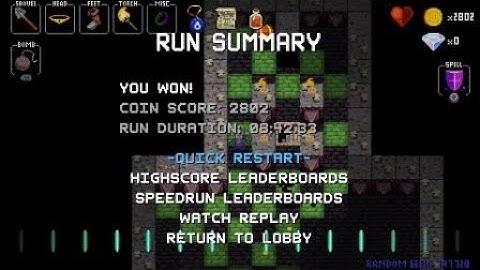 Crypt of the Necrodancer - Coda Cleared In Under 10 Minutes Using A PS4 Controller!