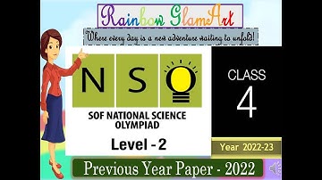 NSO Level 2| 2022 | Class 4| SOF NSO|  #nso #level2 #sofolympiad #nsoolympiad #scienceolympiad