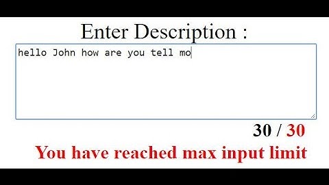 Input Character Limit Validation In AngularJS