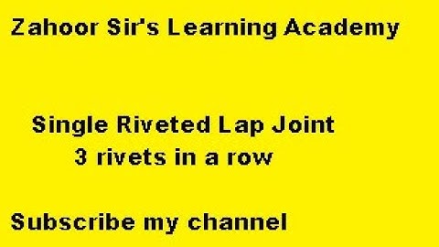 Single riveted lap joint