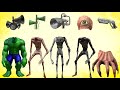 WRONG HEADS SIREN HEAD DARK HORROR, HULK, SIREN HEAD FLAME TOWER, BRAIN EYE, SIREN HEAD PISTOL