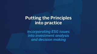 PRI - Putting the Principles into practice: Principle 1