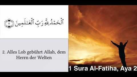 سورة الفاتحة بصوت القارئ الشيخ عبد الباسط عبد الصمد مع الترجمة للألماني  Sura Al-Fatiha
