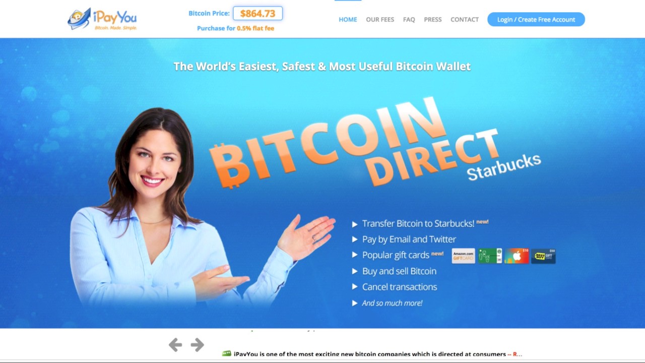 iPayYou Bitcoin Direct to Starbucks - The Easy Way to Reload Your Card!