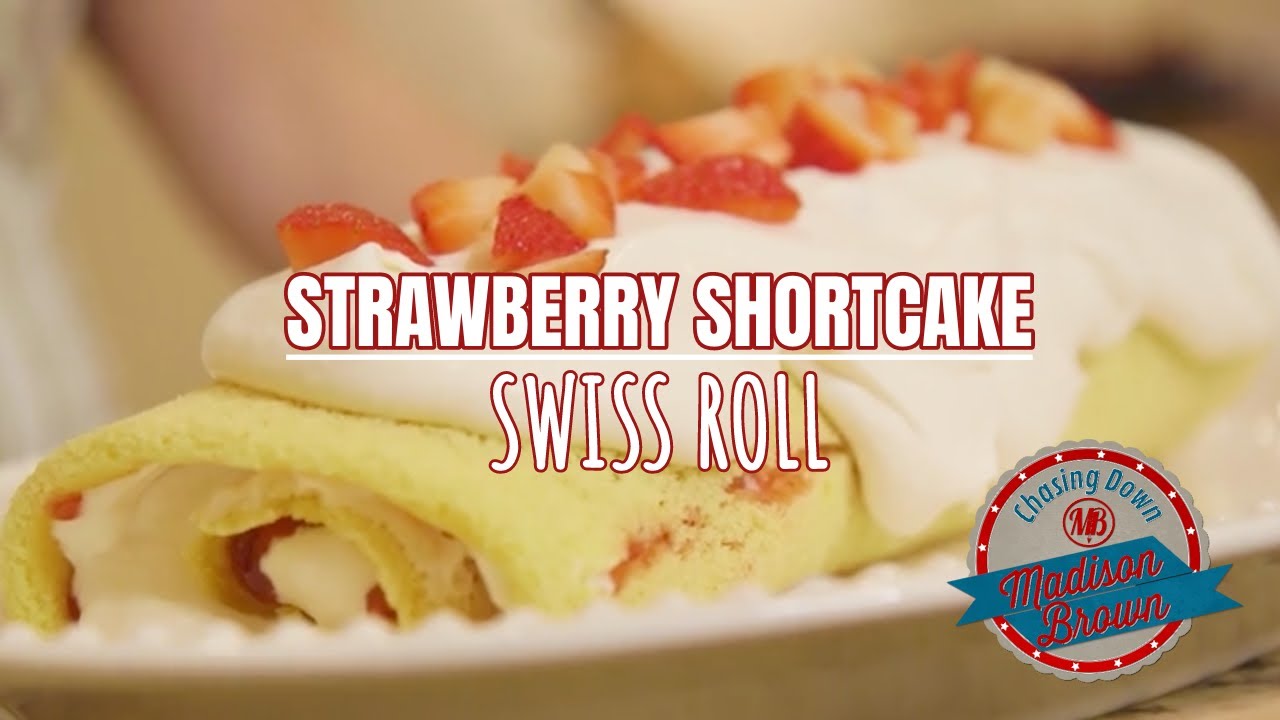 How to Make the BEST Strawberry Shortcake Swiss Roll YouTube