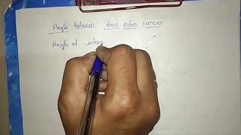 Length of perpendicular from pole to tangent and Angle between the two curves (18MAT11) Module-1