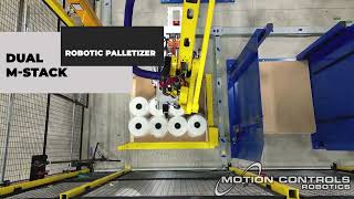 A Palletizing Machine the Dual M-Stack Palletizer