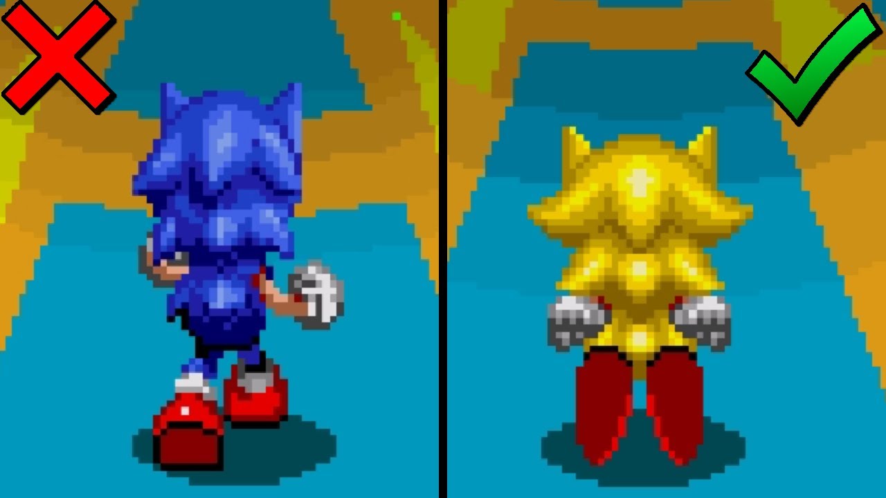 Sonic FGX Ultimate All Chaos Emeralds + Super Sonic 