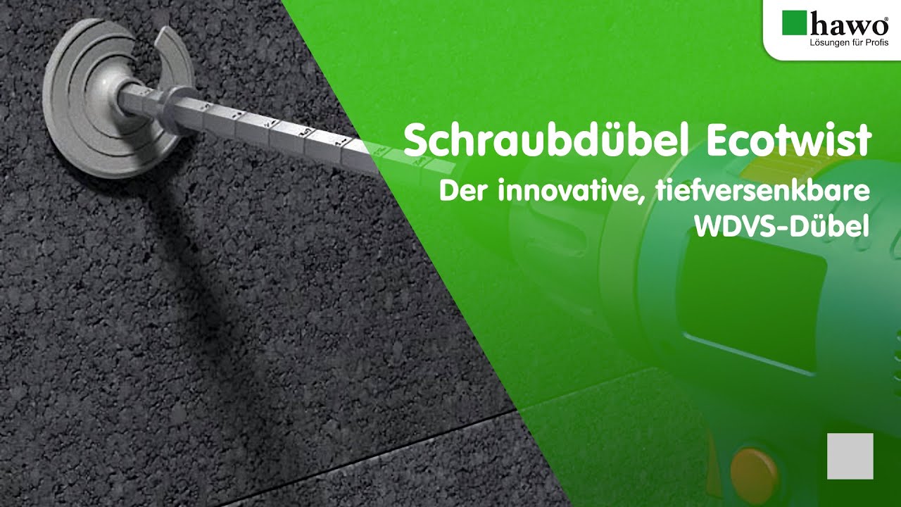 Schraubdübel Ecotwist - Der innovative, tiefversenkbare WDVS-Dübel