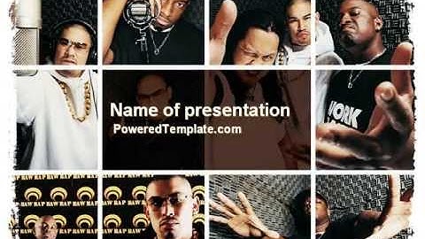 Rappers PowerPoint Template by PoweredTemplate.com