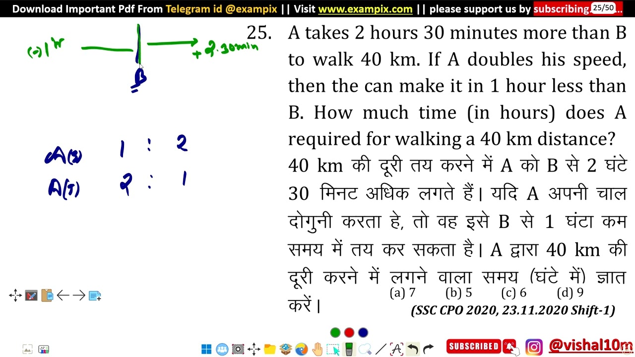 A Takes 2 Hours 30 Minutes More Than B To Walk 40 Km If A Doubles His A Takes 2 Hours 30 Minutes More Than B To Walk 40 Km If A Doubles His