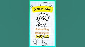 Game Artist - Day # 7 Working on the walking cycle #indiegames #gamedev #devlog #gameart #animation
