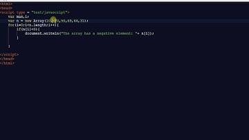 Java Script - Checking whether Negative Number Present in the Array
