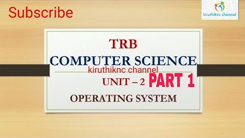 PG TRB Computer instructors operating system part 1
