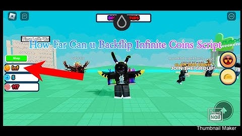 How Far Can u Backflip| Infinite Coins Script