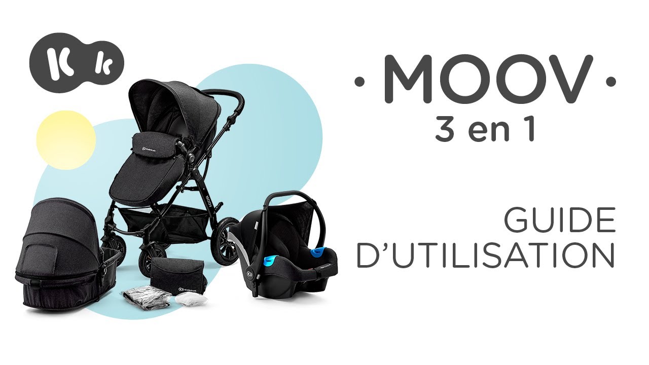 Kinderkraft - Poussette combinée 3 en 1 Moov