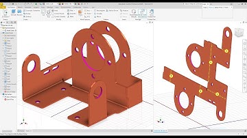 Autodesk inventor 2026 Create Sheet Metal  EXERCISE 141