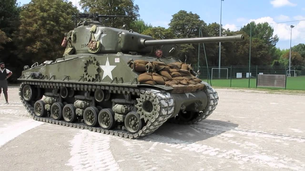 Loading A M4a3e8 Sherman Soon To Become Fury On A Flatbed Trailer