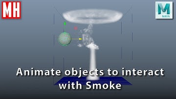 How to animate an object interacting with smoke in Maya 2019