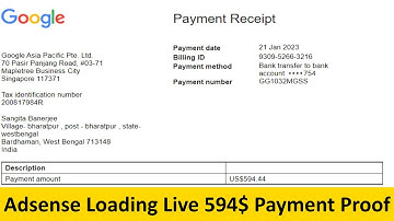 Adsense Loading 594$ Live Payment Proof || Adsense Loading Safe Method