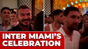 BECKHAM, MESSI and all of INTER MIAMI break into CONGA-LINE celebration after MLS triumph