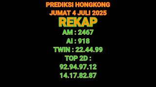 PREDIKSI HK | PREDIKSI HONGKONG 4 Juli 2025 | RUMUS HK | ANGKA JITU HK | SYAIR HK