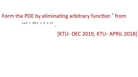 FORMATION OF PDE PROBLEM 4