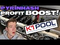 Increased gpu mining profitibility on k1pool  one click