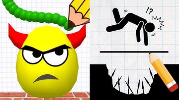 Draw To Smash Logic Puzzle VS Draw 2 Save Stickman Puzzle Satisfying ASMR Gameplay (Android, ios)